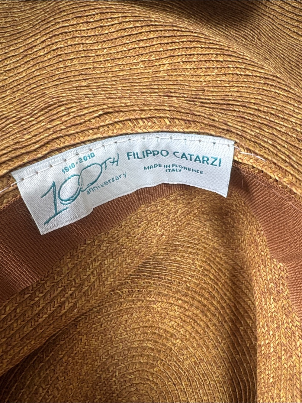 New Filippo Catarzi Wide Brim Raffia Straw Sun Hat SizeM Made in Italy - Picture 4 of 8